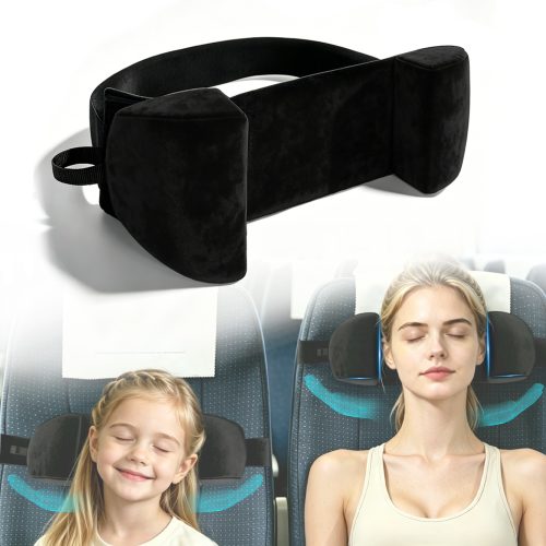 画板 5 Travel Airplane Neck Pillow, Hanging Head Support Pillow for Sleeping on Plane Train Car, Portable Anti‑Drop Travel Headrest for Adults Kids