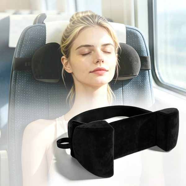 画板 6 Travel Airplane Neck Pillow, Hanging Head Support Pillow for Sleeping on Plane Train Car, Portable Anti‑Drop Travel Headrest for Adults Kids