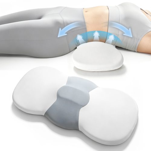 Memory Foam Sleep Lumbar Support Pillow with Ice Silk Cover, Back Pain Relief Waist Cushion for Sleeping, Wholesale Available
