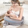 2 Memory Foam Nursing Pillow for Breastfeeding, Ergonomic Baby Support Pillow with Washable Minky Cover & Storage Pocket