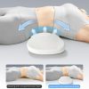 Memory Foam Sleep Lumbar Support Pillow with Ice Silk Cover, Back Pain Relief Waist Cushion for Sleeping, Wholesale Available