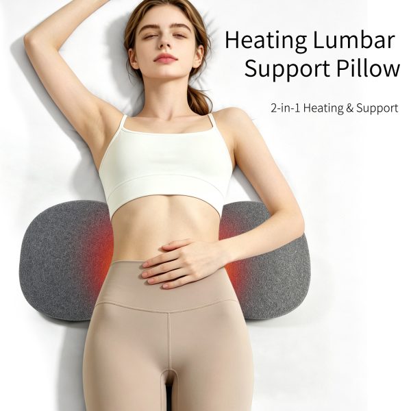 Heated Lumbar Support Pillow, Ergonomic Butterfly Shape Memory Foam Heating Waist Pillow for Sleeping, OEM Custom Logo Wholesale