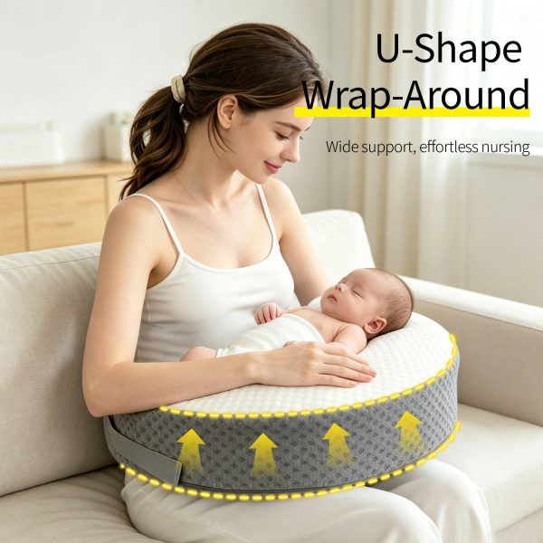 3 Wholesale Ergonomic Memory Foam Breast Feeding Pillow, Custom Logo Removable Cover Nursing Pillow for Maternity Baby Feeding