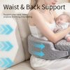 3 Memory Foam Nursing Pillow for Breastfeeding, Ergonomic Baby Support Pillow with Washable Minky Cover & Storage Pocket