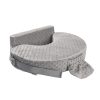6 Memory Foam Nursing Pillow for Breastfeeding, Ergonomic Baby Support Pillow with Washable Minky Cover & Storage Pocket