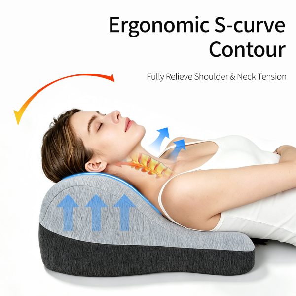 Ergonomic Memory Foam Back Support Cushion, Wholesale Zoned Lumbar Pillow for Bed & Sofa, Factory Direct Manufacturer