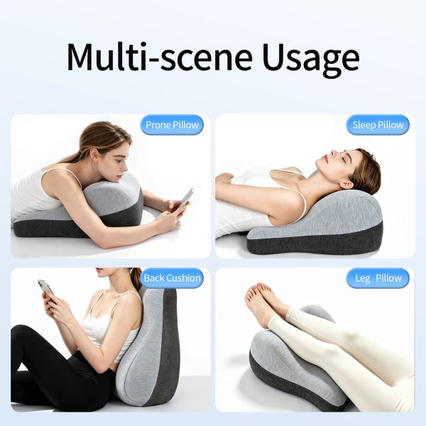 Ergonomic Memory Foam Back Support Cushion, Wholesale Zoned Lumbar Pillow for Bed & Sofa, Factory Direct Manufacturer