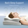 Ice Silk Cover Contour Memory Foam Pillow, Ergonomic Cervical Support Pillow for Side Back Sleepers, Custom Logo Available for Wholesale