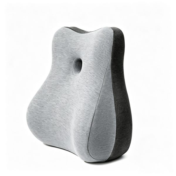 Ergonomic Memory Foam Back Support Cushion, Wholesale Zoned Lumbar Pillow for Bed & Sofa, Factory Direct Manufacturer