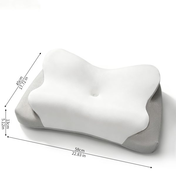 Ice Silk Cover Contour Memory Foam Pillow, Ergonomic Cervical Support Pillow for Side Back Sleepers, Custom Logo Available for Wholesale